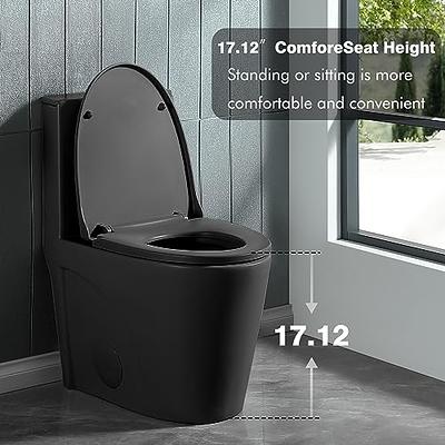 HOROW ADA Elongated Map 1000G Dual Flush One Piece Toilets For Bathrooms  Comfort Height 