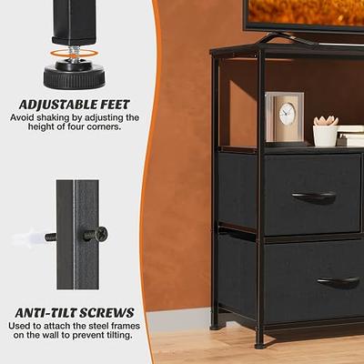 : Nicehill Dresser for Bedroom with 5 Drawers, Storage Organizer,  Wide Chest of Drawers for Closet, Clothes, Kids, Baby, TV Stand with  Drawers, Wood Board, Fabric Drawers (Black Grey) : Home &