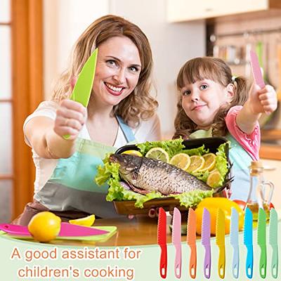 Plastic Kid Knives For Kids Toddler Children Cooking Safe Kitchen Knife Set  For Cutting Lettuce Knife Salad Knives 