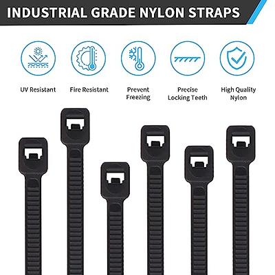 20 Inch Heavy Duty Self-Locking Nylon Cable Zip Ties, Width 0.2Inch, 50  Pieces (Black)