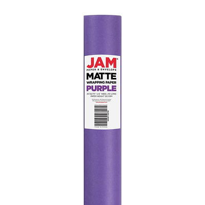 JAM Purple Paper Matte Gift Wrap Papers, (2 Rolls) 25 sq ft. 