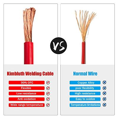 WNI 6 Gauge 10 Feet Black 10 Feet Red 6 AWG Ultra Flexible Welding Battery  Copper Cable Wire - Made In The USA - Car, Inverter, RV, Solar