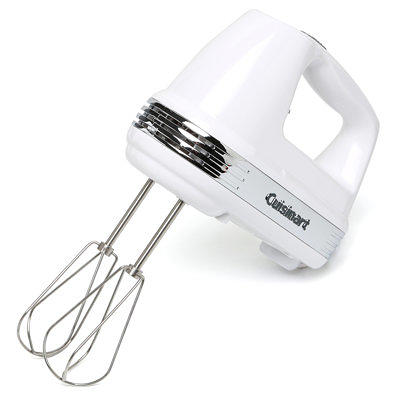 Cuisinart Power Advantage 9-Speed White Hand Mixer with Recipe