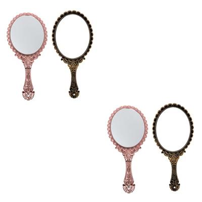 50 Pieces Handheld Mirror Small Hand Mirror with Handle Plastic