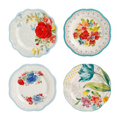 The Pioneer Woman Set of 3 10-inch Salad Bowls in Assorted Patterns 