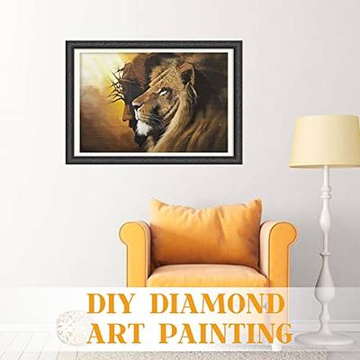  FILASLFT Lion Diamond Painting Kits for Adults,Animal Diamond  Art Kits for Adults Beginners Paint by Diamond Wall Decor 12 x 16 Inch.