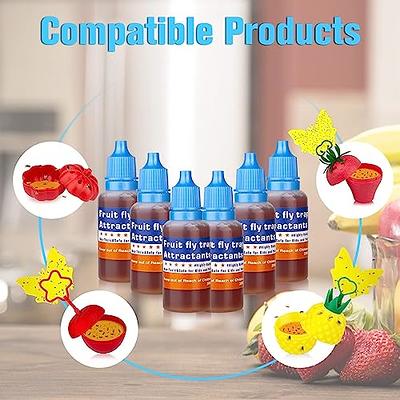 Fruit Fly Trap Refills Liquid Only,Ready-to-Use Fruit Fly Traps for Indoors  Refill Liquid,Fruit Fly Trap Bait Refill,Fruit Fly Gnat Traps Killer for