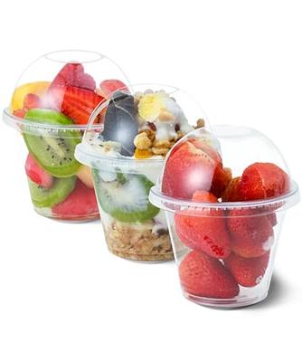 9oz Clear Plastic Take Out Dessert Cup W/ Dome Lid (No Hole) – HD