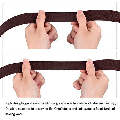 MECCANIXITY Twill Wide Elastic Band Double-Side 3 inch Flat 4 Yard Woven  Elastic Band Knit Elastic Spool Heavy Stretch Strap Black for Sewing