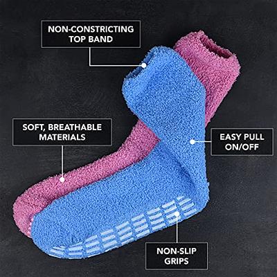 6 pack of Non Skid / Slip Socks with Gripper Bottom - Hospital Patient Socks