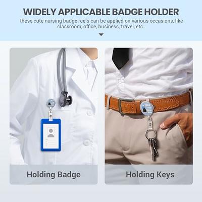 ITOKEY Badge Reel, Retractable Badge Clip for Nurse, Funny Badge