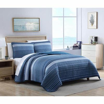 Nautica Tortola Cotton Reversible Blue Comforter Set