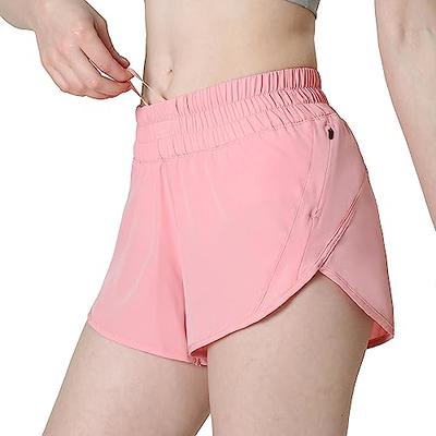 THE GYM PEOPLE Women's Quick Dry Running Shorts Mesh Liner High
