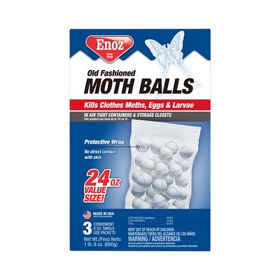MothShield 4 Pack Old Fashioned Original Moth Balls, Carpet Beetles, Kills  Clothes Moth, Repellent Closet Clothes Protector, No Clinging