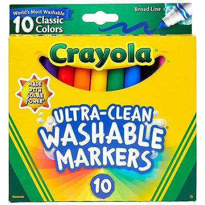 Crayola Silly Scents Slim Scented Washable Markers Broad Point Assorted  Colors Pack Of 10 Markers - Office Depot