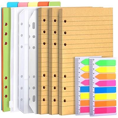 LEOBRO A6 Refill Paper, 3 Pack 45PCS A6 Loose Leaf Lined Paper, A6 Planner  Inserts, College