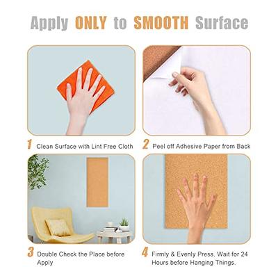 Square Cork Board Tiles Self Adhesive, Pin Board Decoration for Pictures,  Mini Wall Bulletin Boards for Home Office School 