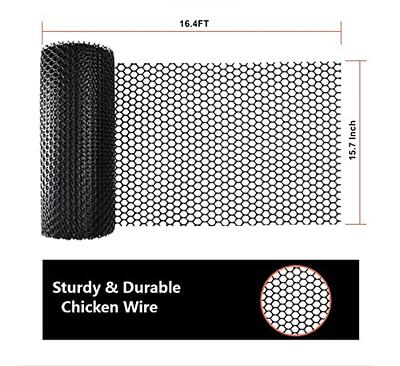 Thyle 3 Pack Plastic Chicken Wire Fence Mesh, 15.7 in x 10 ft Garden Netting  Roll, Poultry Fence Chicken Fence Hexagonal Fencing Wire for Gardening,  Floral Netting, Construction Barrier Netting, Black - Yahoo Shopping