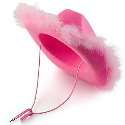 Pink Cowgirl Hat with Feather Boa - Cowboy Hat for Women, Teenage Girls  with Fluffy Feather Brim for Bachelorette, Theme Costume Party,  Role-Playing Dress-Up, Adult Size - Yahoo Shopping