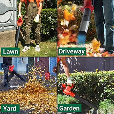  Mini Leaf Blower Red,2-in-1 Cordless Small Blower with 4.0Ah  Battery and Charger,21v Blower for Inflating,Blowing Leaf,Clearing Dust &  Small Trash,Car by SHINTYOOL : Patio, Lawn & Garden