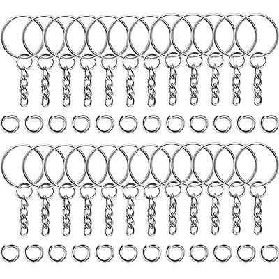 OIIKI oiiki 100 sets keychain rings for crafts, round split key