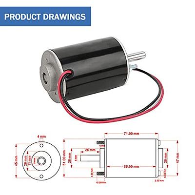 High Torque DC Motor 12V 3500RPM Permanent Magnet Motor High Speed CW/CCW  (12V DC 3500RPM)