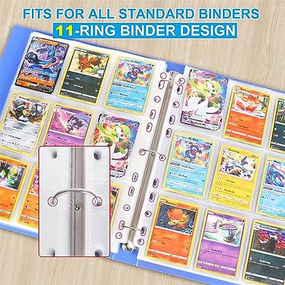 540 Pockets Binder Card Sleeves Double-sided 9 Pocket Trading Card Pages  for 3 Ring Binder, Clear Plastic Pages Sleeves for Sport, 30 Pack 