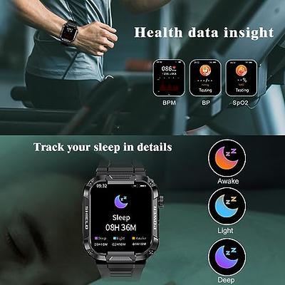  SKG R8 Military Smart Watches for Men (Answer/Make Call) Alexa  Built-in, 1.8'' Rugged Bluetooth Tactical Smartwatch for Android iPhone,  IP68 Waterproof Fitness Tracker Heart Rate Monitor, 2023 New : Electronics