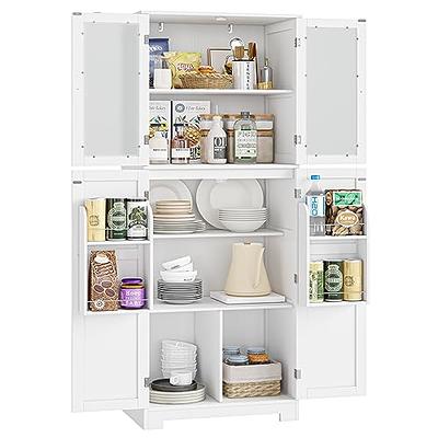 Gdrasuya10 White Kitchen Pantry Storage Cabinet Wall Mount, Hanging Kitchen  Small Pantry Wall Cabinet Organizer with Up-Flip Door Metal Kitchen