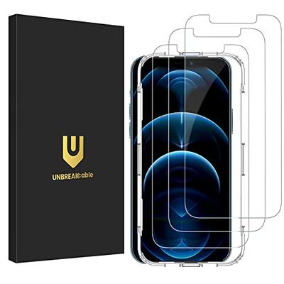 UNBREAKcable Shatterproof Tempered Glass Screen Protector for iPhone 12/12  Pro [2-Pack] [99.99% HD Clear] [Easy Installation Frame] [9H Hardness]