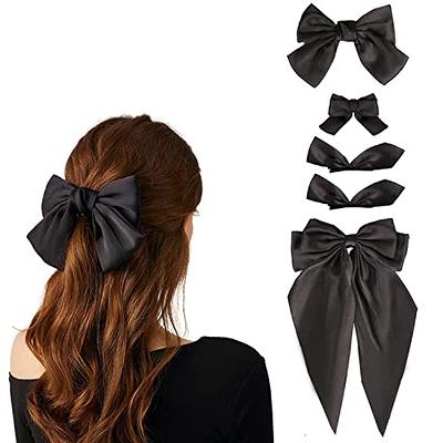 Satin Bow Hair Barrette - A New Day™ Black : Target