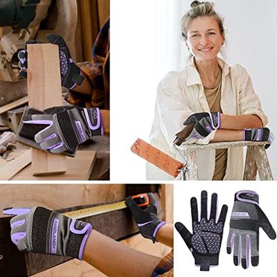 Utility Work Gloves Women, Flexible Breathable Yard Work Gloves