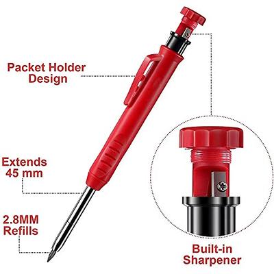 Built-in Sharpener Carpenter Pencil Portable Woodworking Tools