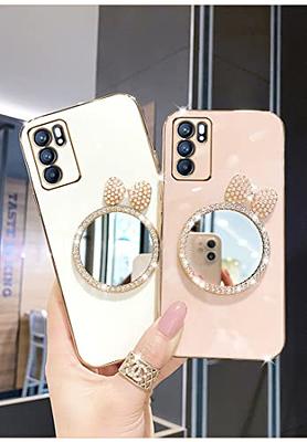 Luxury Glitter with Round Makeup Mirror Holder Phone Case for