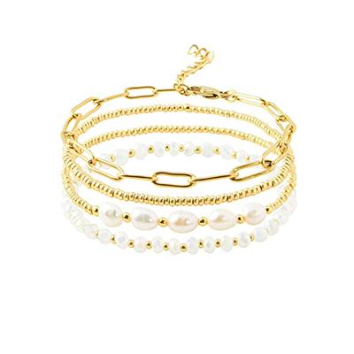 ASCOMY Dainty Bracelets for Women Sterling Silver Shinny Twist Rope Chain  Bracelet for Women Girls Simple Cute Beaded Link Chain Bracelets Set  Adjustable Two Layered Bracelet Trendy Gold Jewelry Gifts - Yahoo