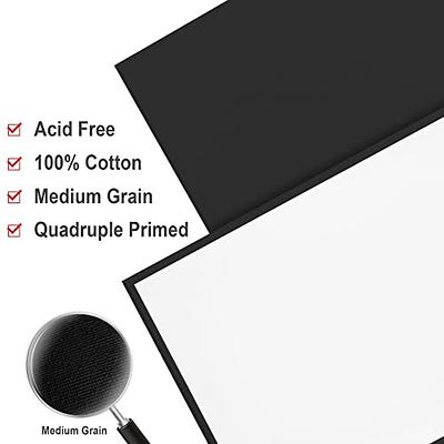 Gredak Black Canvases for Painting, 11x14 Inch 6-Pack Blank Black Canvas,  100% Cotton Stretched Canvas, Paint Supplies for Adult, Perfect Art  Supplies