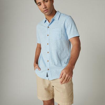 Lucky Brand Linen Short Sleeve Button Up Shirt - Men's Clothing