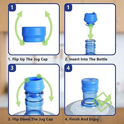 reusable water jug with blue lid