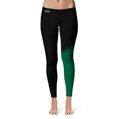 North Dakota Fighting Hawks Vive la Fete Game Day Collegiate Ankle Color  Block Women's Black Green Yoga Leggings