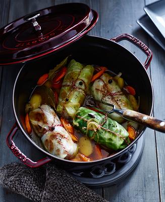 Staub Cocotte, 9 Qt. Cast Iron Round French Oven - Grenadine - Yahoo  Shopping