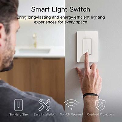 OHMAX Smart Switch, Single Pole (Not 3-Way) 2.4Ghz WiFi Smart Light Switch  for Lights Compatible with Alexa and Google Home, Neutral Wire Required,  Voice Control, UL Certified (1 Pack) - Yahoo Shopping