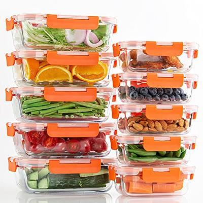  KOMUEE Glass Meal Prep Containers 3 Compartment with lids, 5  Pack 36 oz, Airtight Food Storage Glass Lunch Bento Box, Dishwasher and  Microwave Safe,Gray: Home & Kitchen