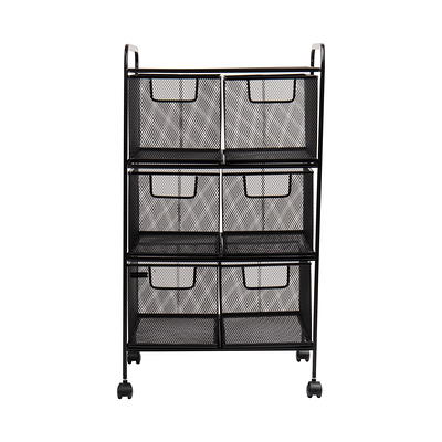 Mind Reader Mesh Mini 3 Tier Drawer Organizer, Desk Supplies Office  Supplies Organizer, 3 Drawers, 1 Top Shelf, Black