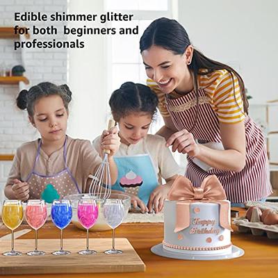 Edible Glitter,Cake Glitter,Drink Glitter Edible Dust, Edible Sparkles for  Food Cupcakes,Cookies,Candy Sugar,Pops,Kosher Halal Certified Food Grade  Coloring for Wines,Cocktails,Champagne,Beverages – Sunflixx
