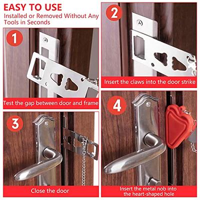 Hotel Door Locks for Travelers Portable Door Lock, Home Security Door Locks  from Inside for Additional Safety and Privacy, Perfect for Traveling Hotel  Home Apartment, Prevent Unauthorized Entry - Yahoo Shopping