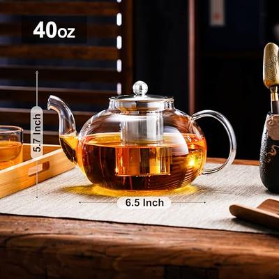 Clear Tea Pot Heat-resistant Glass Teapot With Filter Infuser Stainless  Steel