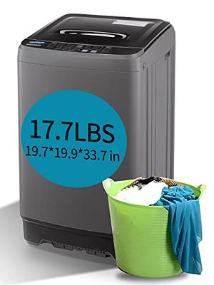 Frestec Portable Washing Machine, 1.38 Cu.Ft. Full-Automatic Small Washer,  2 in 1 Compact Laundry Washer, 8 Wash Cycles 3 Water Level Selections