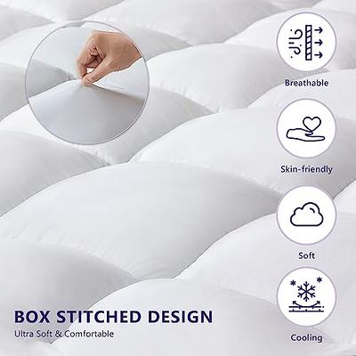 Homemate Full Mattress Topper,1800TC Cooling Mattress Pad Cover for Deep  Sleep, Extra Thick 3D Snow Down Alternative Overfilled Plush Pillow Top  with