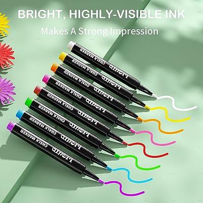 Chalk Markers, Neon Colors, Fine Tip, 8-Pack