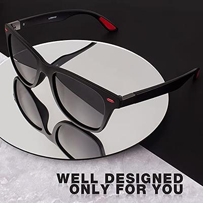 LINVO Black Polarized Sunglasses for Men and Women,Mens Sunglasses